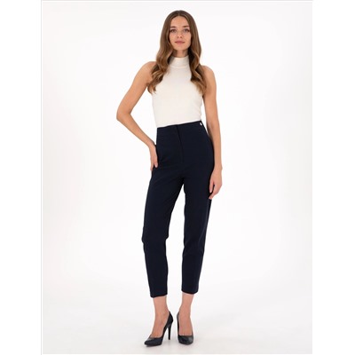 Lacivert Carrot Fit Kumaş Pantolon