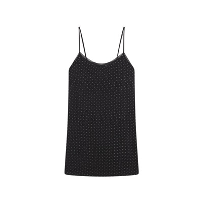 Camisón midi lunares negro