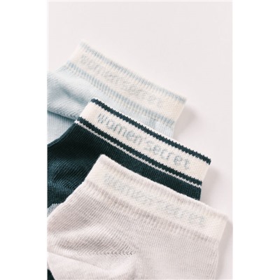 Pack 3 calcetines cortos estampado corazón