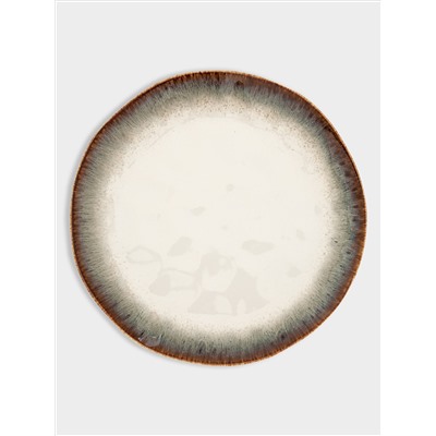 Тарелка обеденная, 26 см, коричневая, Nuances
