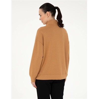Camel Regular Fit Modal Kumaş Sweatshirt