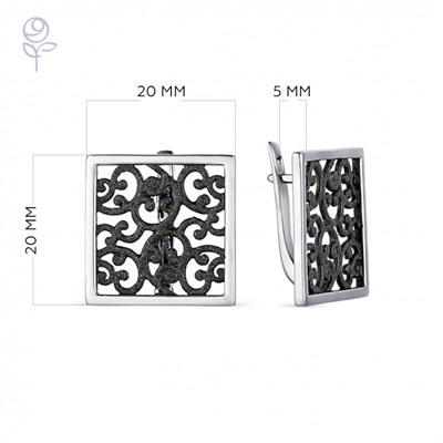 Серьги серебро 52836SB