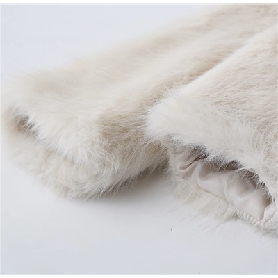 Женская свободная короткая зимняя куртка из искусственного меха