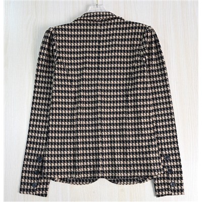 Женский мягкий, эластичный пиджак с рисунком «гусиная лапка»