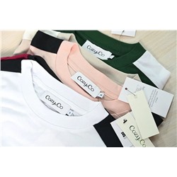 Женская футболкаиз мягкого хлопка с цветными блоками