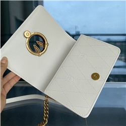 сумка PINKO, классическая сумка через плечо через плечо с двойной птицей и ромбом, регулируемая цепочка, размер: 19*14*5