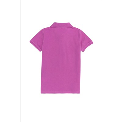 Erkek Çocuk Menekşe Polo Yaka Tişört