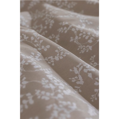 Garde King Size %100 Pamuk Ranforce Baskılı Nevresim Takımı - Bej