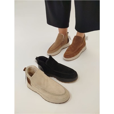 Ботинки мех черные