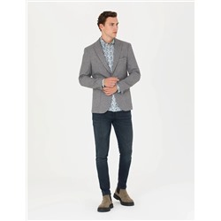 Gri Ekstra Slim Fit Blazer Ceket