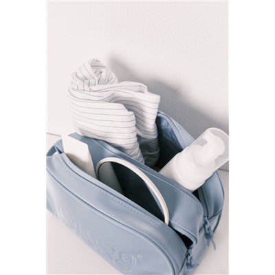 Neceser mediano doble cremallera azul