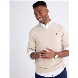 SOLID V-NECK SWEATER