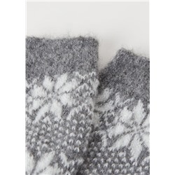 Haussocken in Rippstrick mit weihnachtlichem Glitzer