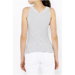 Camiseta de tirantes Azul marino y blanco
