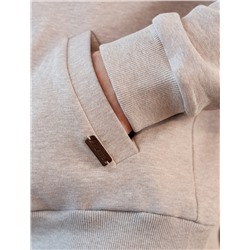 Худи из эластичного футера трехнитки с эффектом меланж