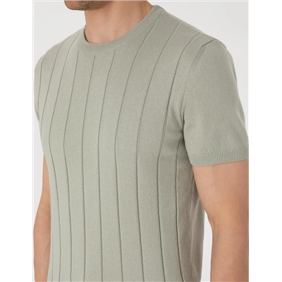 Çağla Slim Fit %100 Pamuk Bisiklet Yaka Triko Tişört