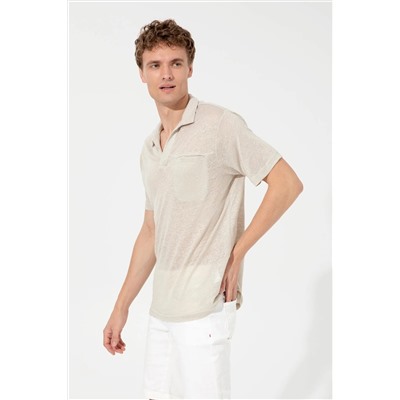 Erkek Taş Polo Yaka Tişört