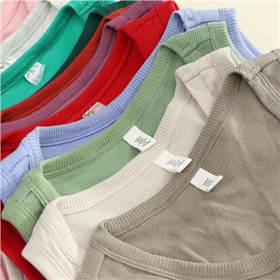 Базовая майка в рубчик 17 цветов Н*М