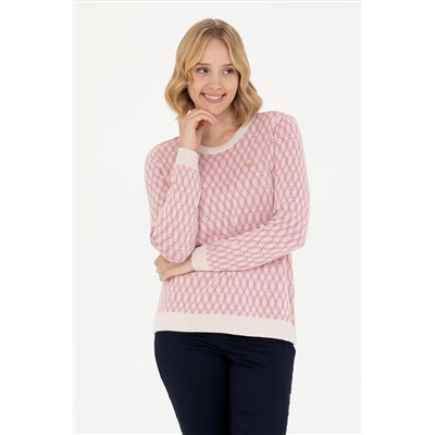 Kadın Krem Bisiklet Yaka Kazak