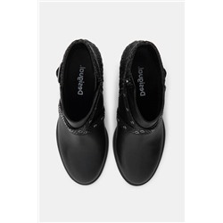 Botín media caña hebillas