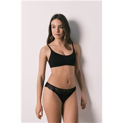 Braga clásica modal y encaje negra