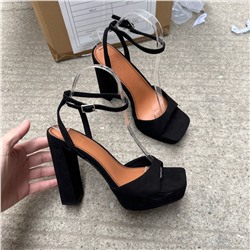 Универсальные босоножки ASO*S на толстом каблуке и платформе из искусственной замши