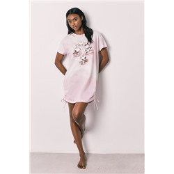 Camisón corto rosa algodón Snoopy