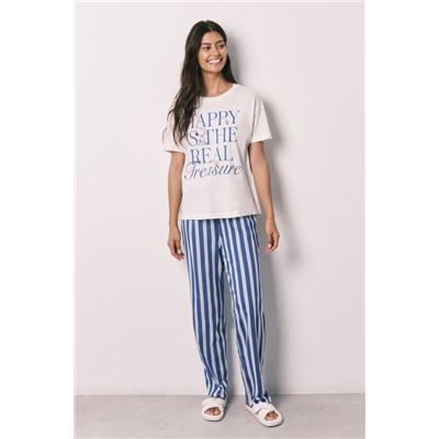 Pijama Snoopy manga corta algodón Happy