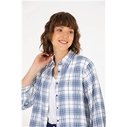 Kadın Lacivert Uzun Kollu Gömlek