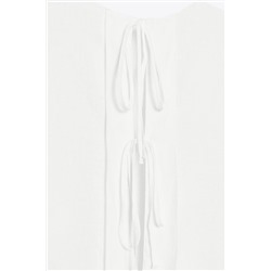 ZW COLLECTION LINEN TOP WITH TIES