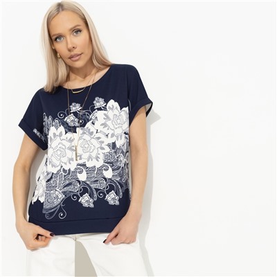 Футболка свободной посадки, Жду чудо (floral print)