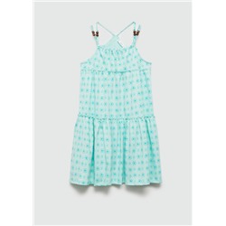 Vestido estampado abalorios