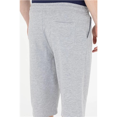 Erkek Gri Melanj Örme Şort