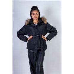 Куртка на поясе с капюшоном, евро-зима, демисезон арт.611