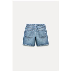 TRF MID-RISE DENIM BERMUDA SHORTS