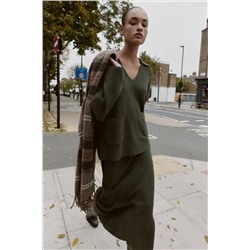 SOFT-TOUCH KNIT MIDI SKIRT