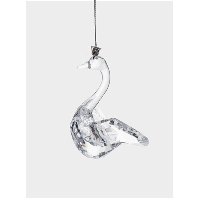 Игрушка елочная, 11х9 см, акрил, Хрустальный лебедь, Event