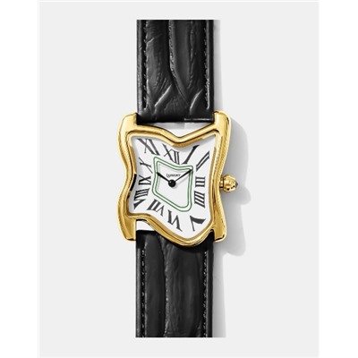 Square Melting Watch Large Gold