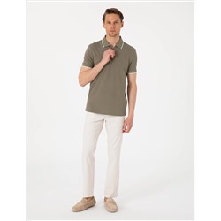 Haki Slim Fit Polo Yaka Tişört