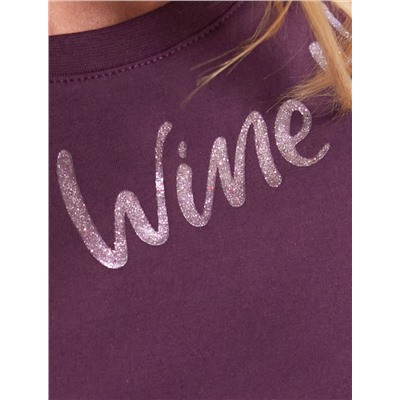 Нарядная футболка с блестящим принтом