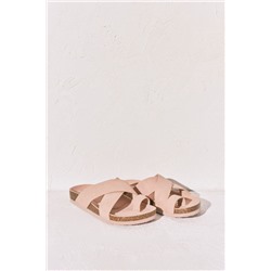 Sandalia bio tiras cruzadas rosa