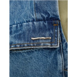 Синий жилет из денима с карманами