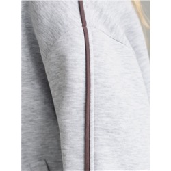 Бомбер среднего объема из эластичного футера трехнитики c начесом