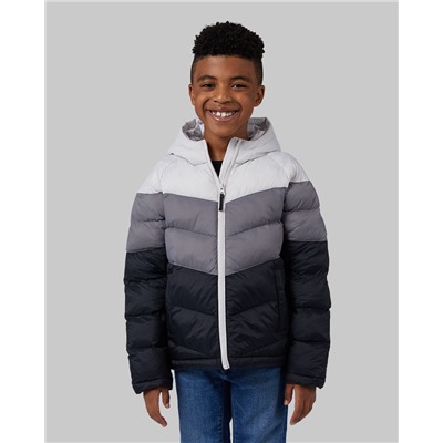 KIDS' HOODED PUFFER JACKET