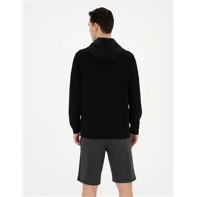 Siyah Regular Fit Sweatshirt