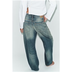 TRF MID-WAIST BAGGY BALLOON JEANS