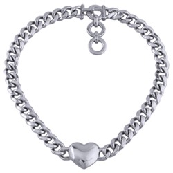 Колье Сердцебиение (покрытие родий) 41-45см, Есть комплект