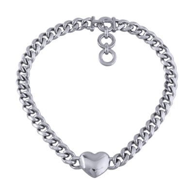 Колье Сердцебиение (покрытие родий) 41-45см, Есть комплект