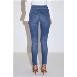 Vaquero slim de tiro alto Azul