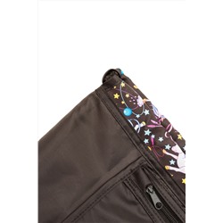 Мешок для обуви объемный Единороги гимнасты черный фон